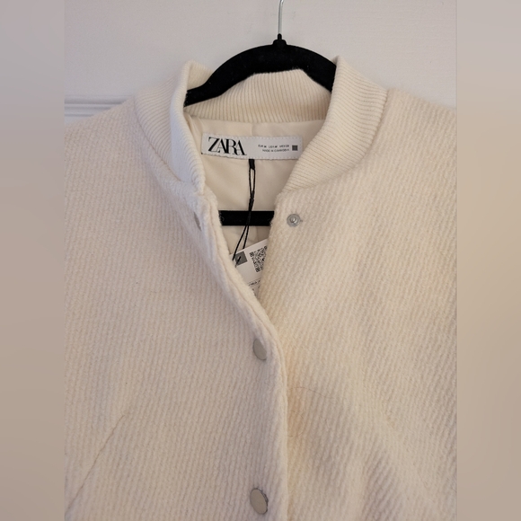 Zara Cream Textured Jacket - Picture 6 of 8